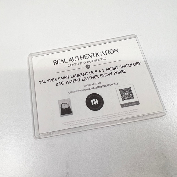 YSL Yves Saint Laurent Le 5 A 7 Hobo Shoulder Bag Patent Leather Shiny Purse - Picture 11 of 11